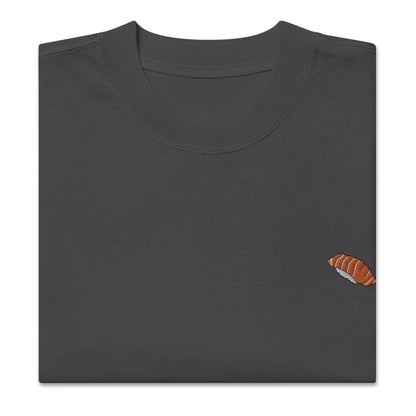 Unisex Salmon Nigiri Oversized Faded T-Shirt